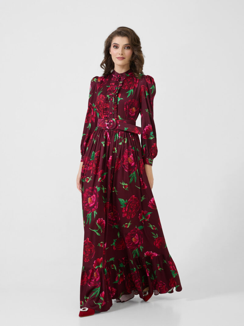 Rochie lungă "BUJORUL ROMÂNESC"