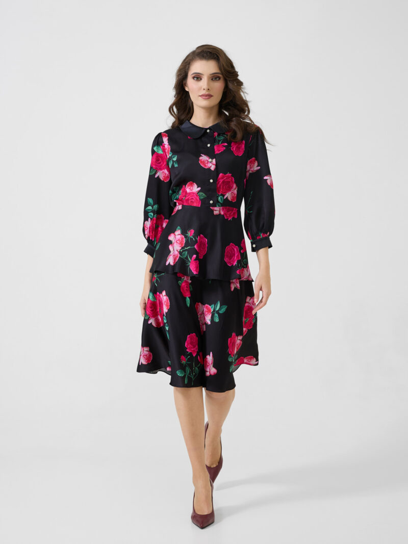 Rochie midi PINK ROSES